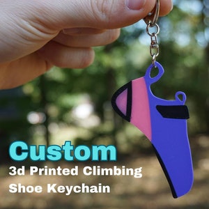 Custom 3D Printed Climbing Shoe Keychain - Custom keychain - Backpack Tag - Bag Charm