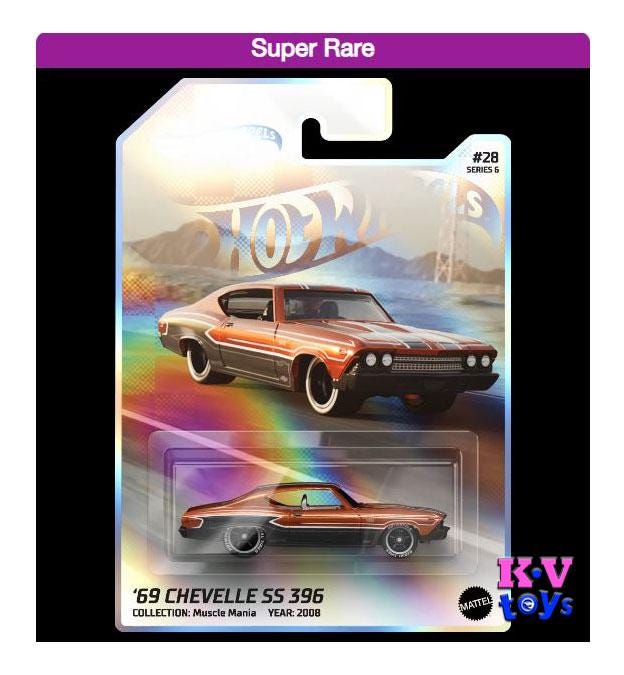 Hot Wheels 1969 CHEVELLE SS 396 - Garage Series 6 - Gift for