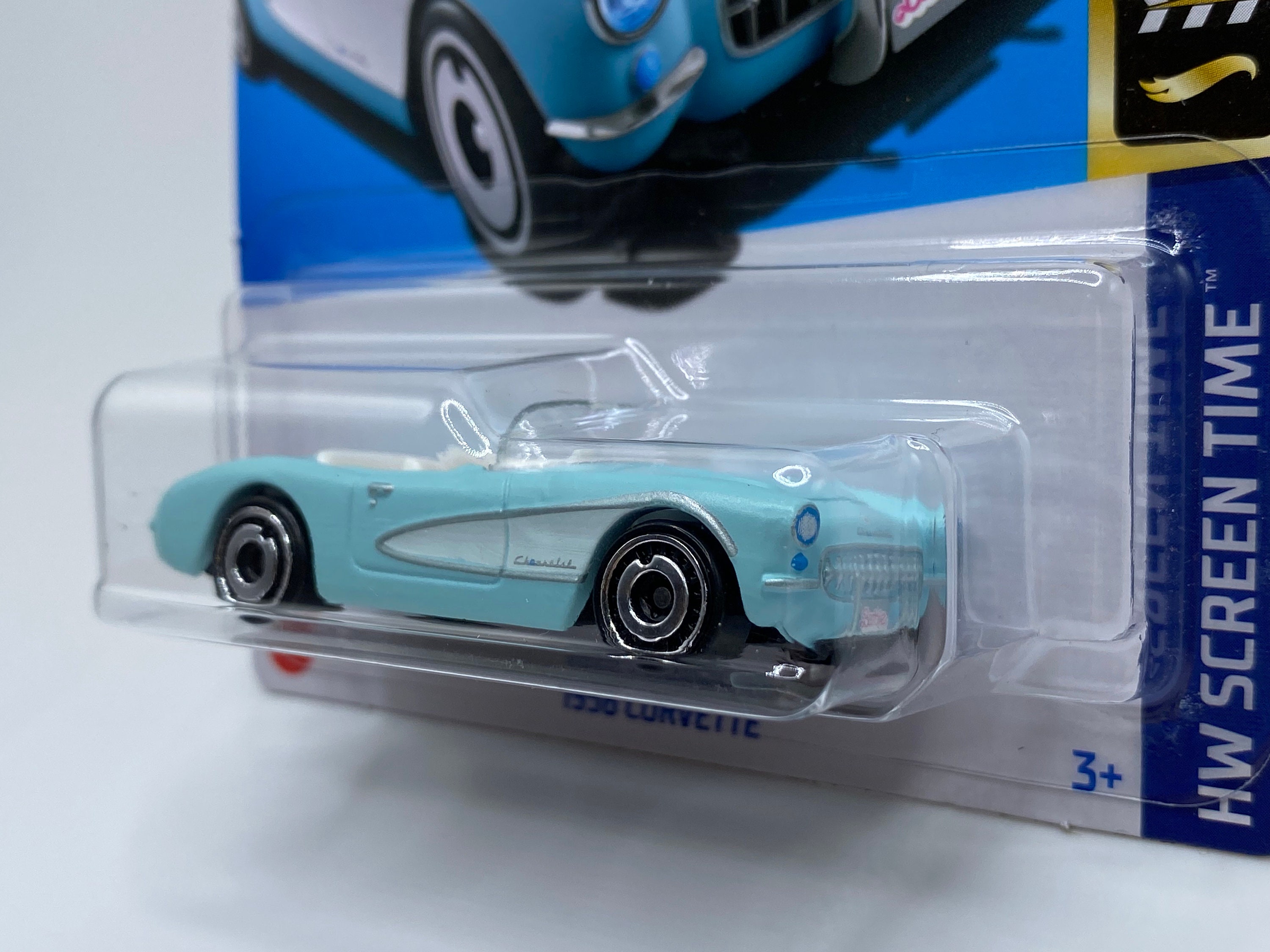 Hot Wheels Barbie The Movie Die Cast Modellauto 1956 Corvette Cabrio Rosa aus Film - Maßstab 1:64 - Länge 7 cm Pop Culture JBL79 Hot Wheels Barbie The Movie Die Cast Modellauto 1956 Corvette Cabrio Rosa aus Film - Maßstab 1:64 - Länge 7 cm Pop Culture JBL79