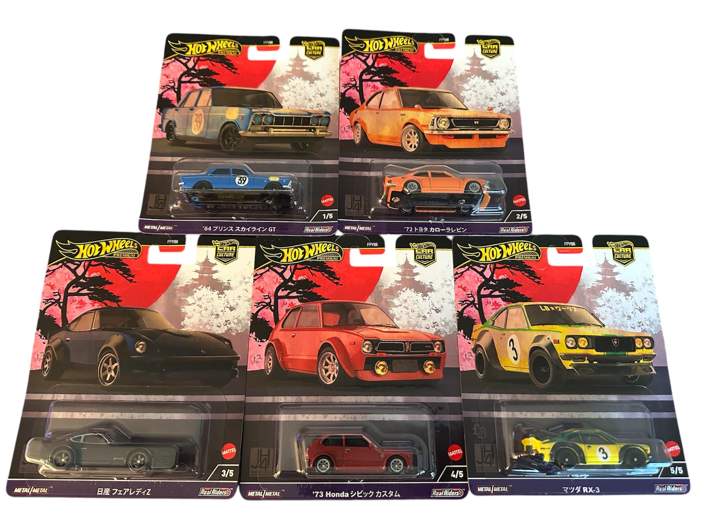 Hot Wheels Premium Japan Historics 4 Full Set 1-5 - Gift for