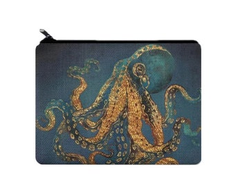 Octopus Makeup/ Travel/ Pencil bag
