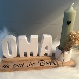 Geschenkset Oma Kerze Geburtstag du bist die Beste Bild 1