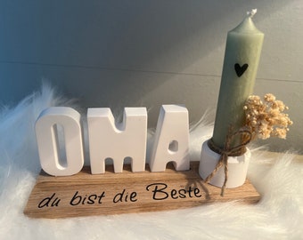 Geschenkset "Oma" | Kerze | Geburtstag | du bist die Beste