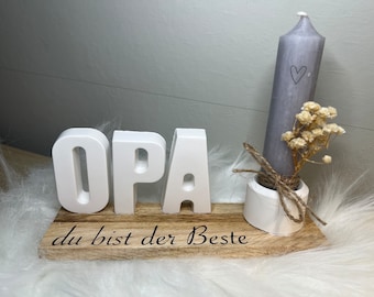 Geschenkset "Opa" | Kerze | Geburtstag | du bist der Beste