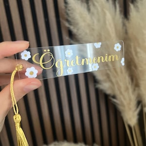 Personalized Acrylic Bookmark / Gift / Ombre Vinyl / Teacher Gift / Bookmark / Thank You Teacher / Thank You Nanny
