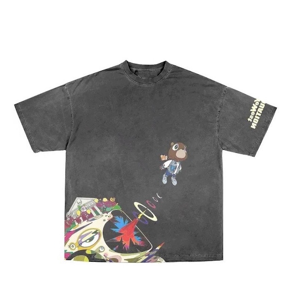 Ye- Graduation Album Custom Printed Tee | Over-sized  Summer T- Shirt | Kanye Bear Printed Tee | Unisex T shirt | Summer Gifts for her / him