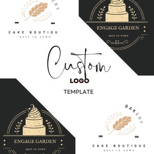 Bakery Logo, Bakery Logo Canva Template, Premade Logo, Editable Logo, Modern Logo, Company Logo, Bakery Branding, Bakery Design, Minimalist