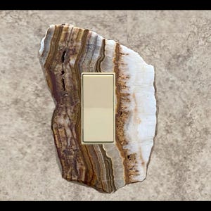 Unpolished Island Spar (Calcite) Light Switch Stone Cover