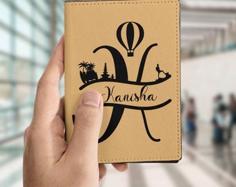 Personalized PU leather passport holder, Personalized wallet passport for men and women, Vacation Monogram passport, Passport cover