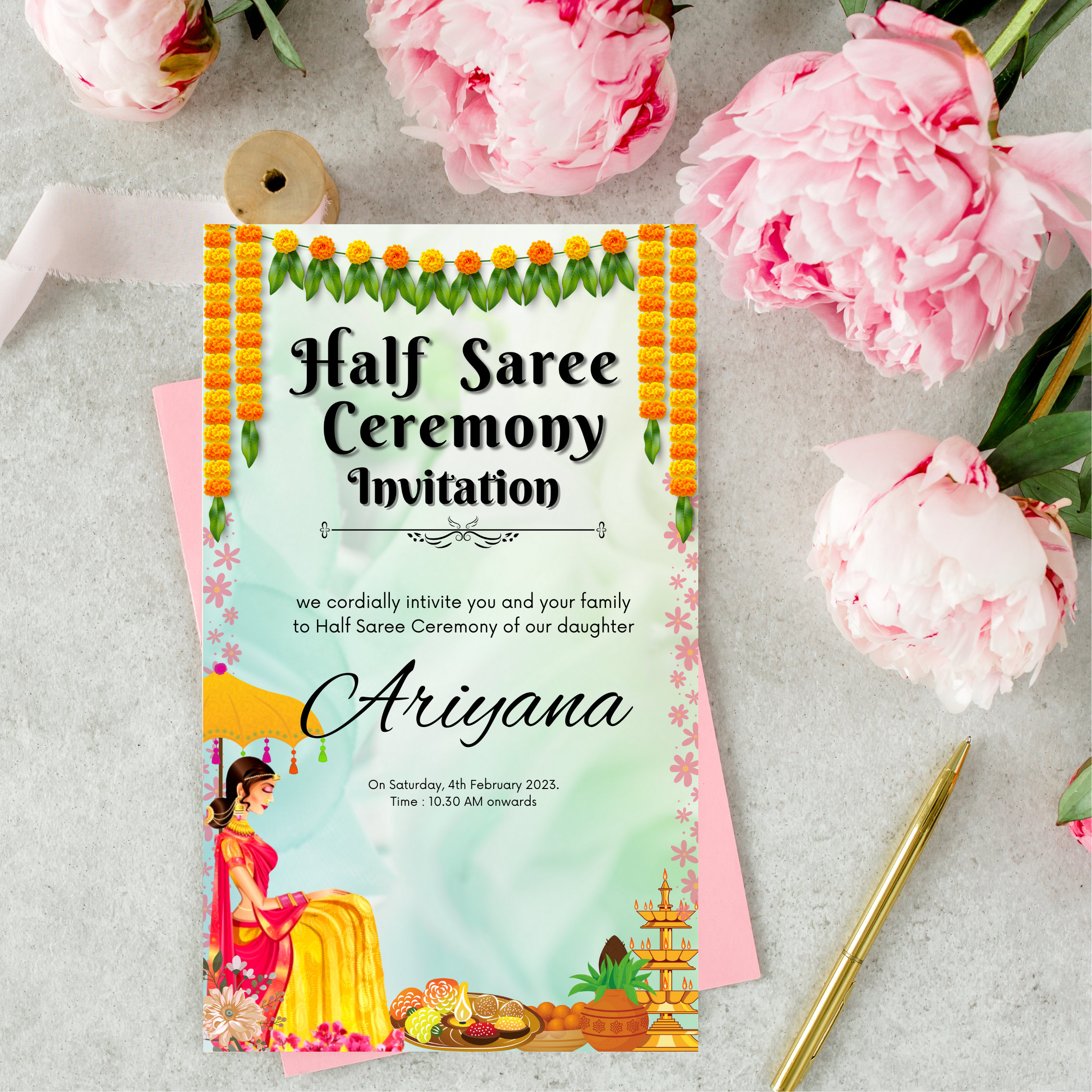 Puberty Ceremony Invitation Etsy Puberty Ceremony Invitation Etsy