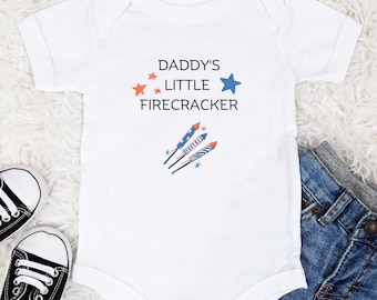 Daddy's Firecracker Shirt, Fourth of July Baby, 4 juli Onesie, Boy 4 juli Shirt, 4 juli Shirt, Onesie, Independence Day