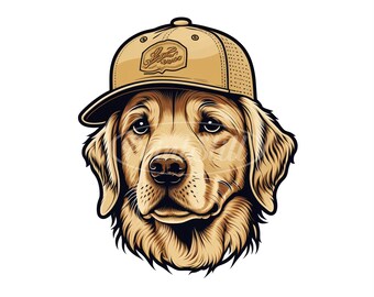 golden retriever png sublimation design, dog clipart for dog moms, cute dog art, instant download