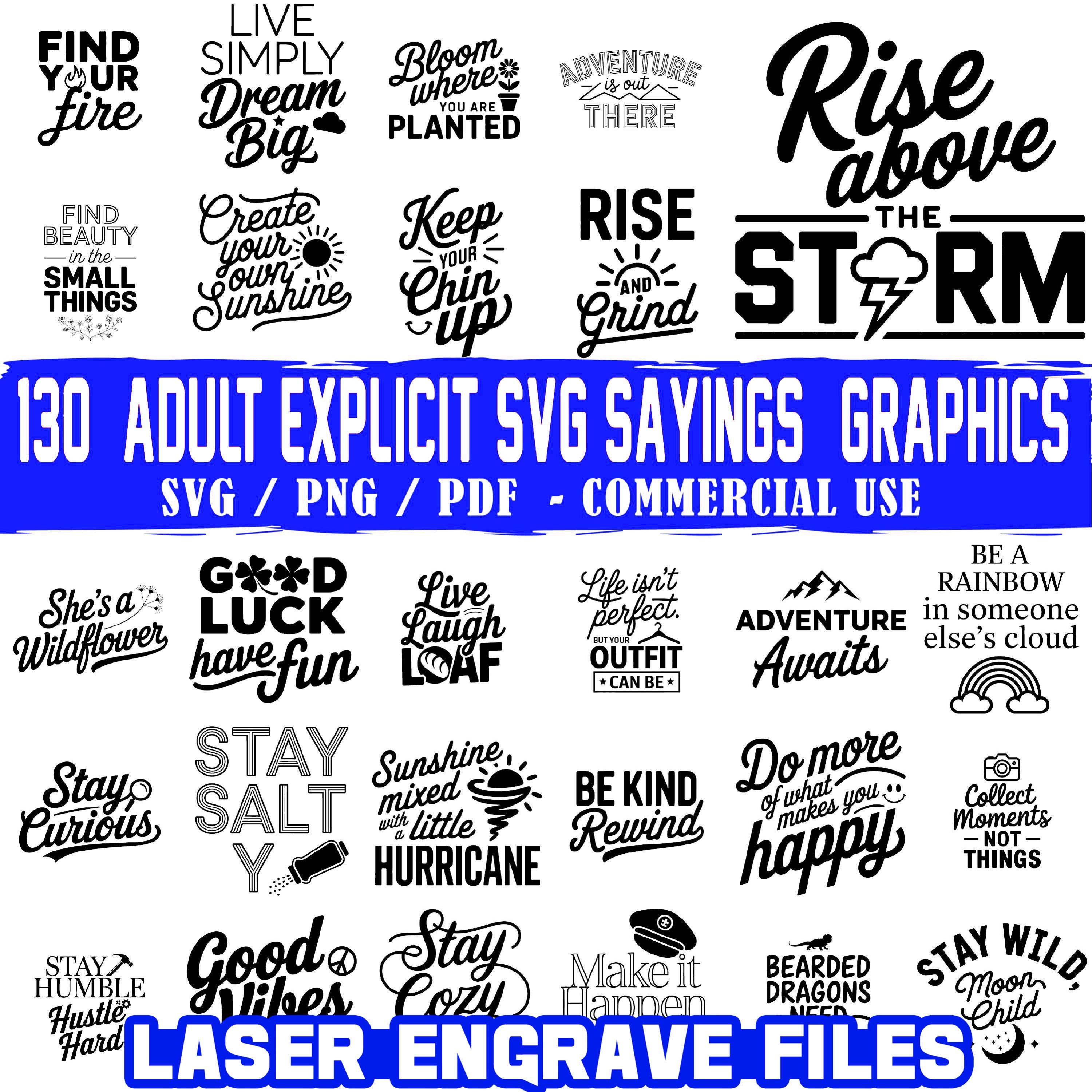 Adult Humor SVG Bundle | Laser Cut Coaster Files (commercial Use) - Etsy