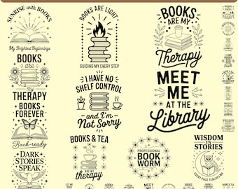 Laser Engraved Book Quotes Coaster Files for Cricut | SVG, PNG, PDF | Commercial Use | Instant download