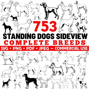 Dog Breeds SVG Bundle: 320+ Sideview Designs, Cricut Ready (Commercial Use) (Digital Download)