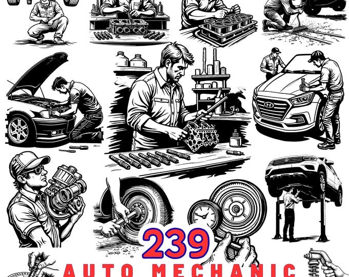 Svg Auto Works Car Repair Garage SVG Bundle: Mechanic Auto Shop Designs - Etsy Canada