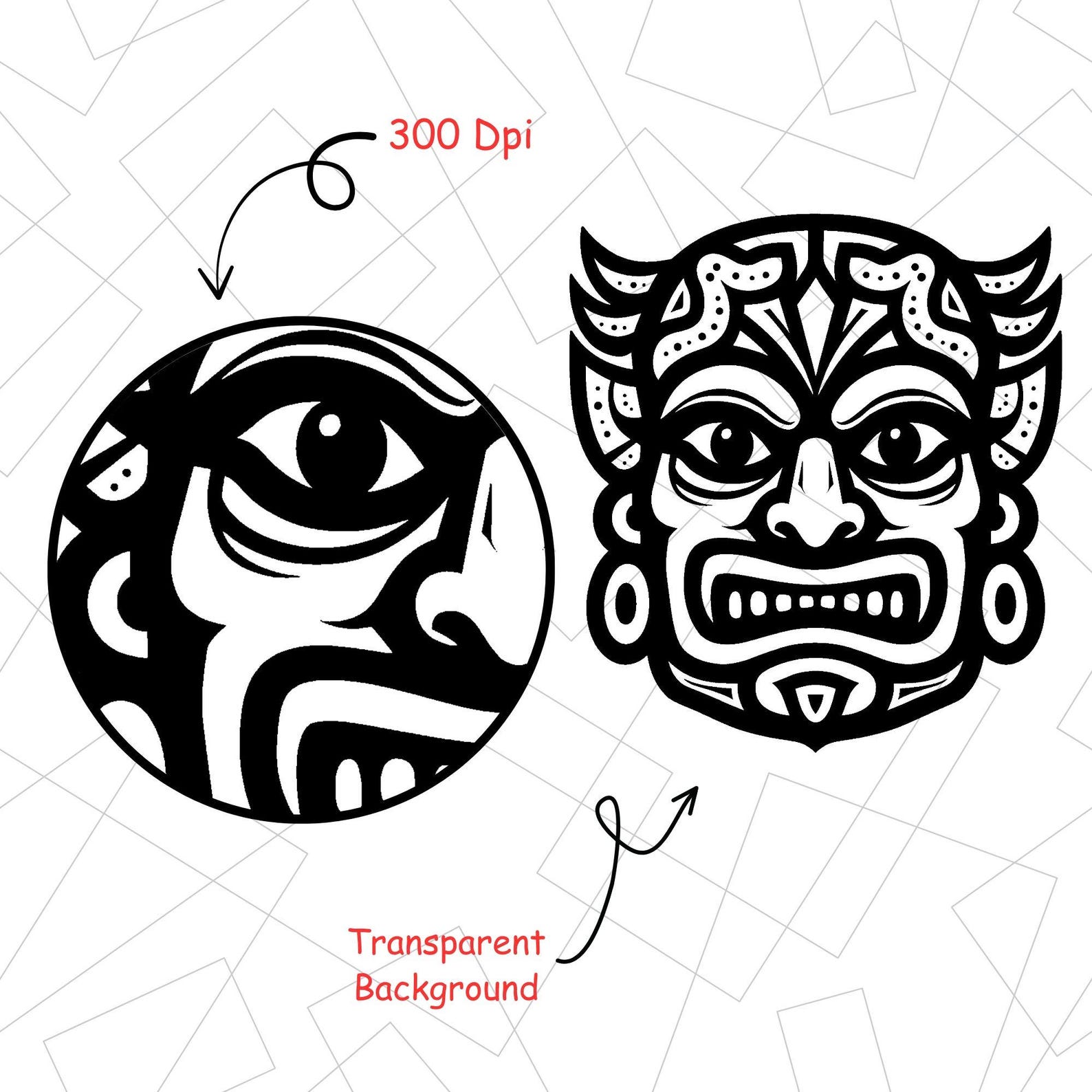Aztec Symbol Graphics Svg Png Pdf & Dxf Bundle Instant Downloads - Etsy ...