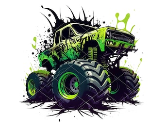 Monster Truck PNG Clipart, Off Road SVG, Sublimation Design (Digital Download)