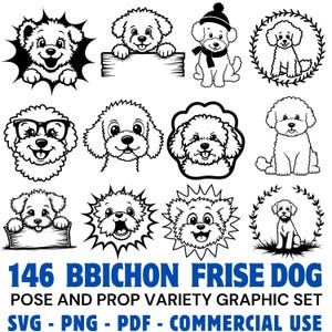 Bichon Frise SVG Bundle: Dog Graphics for Cricut (Commercial Use, Digital Download)