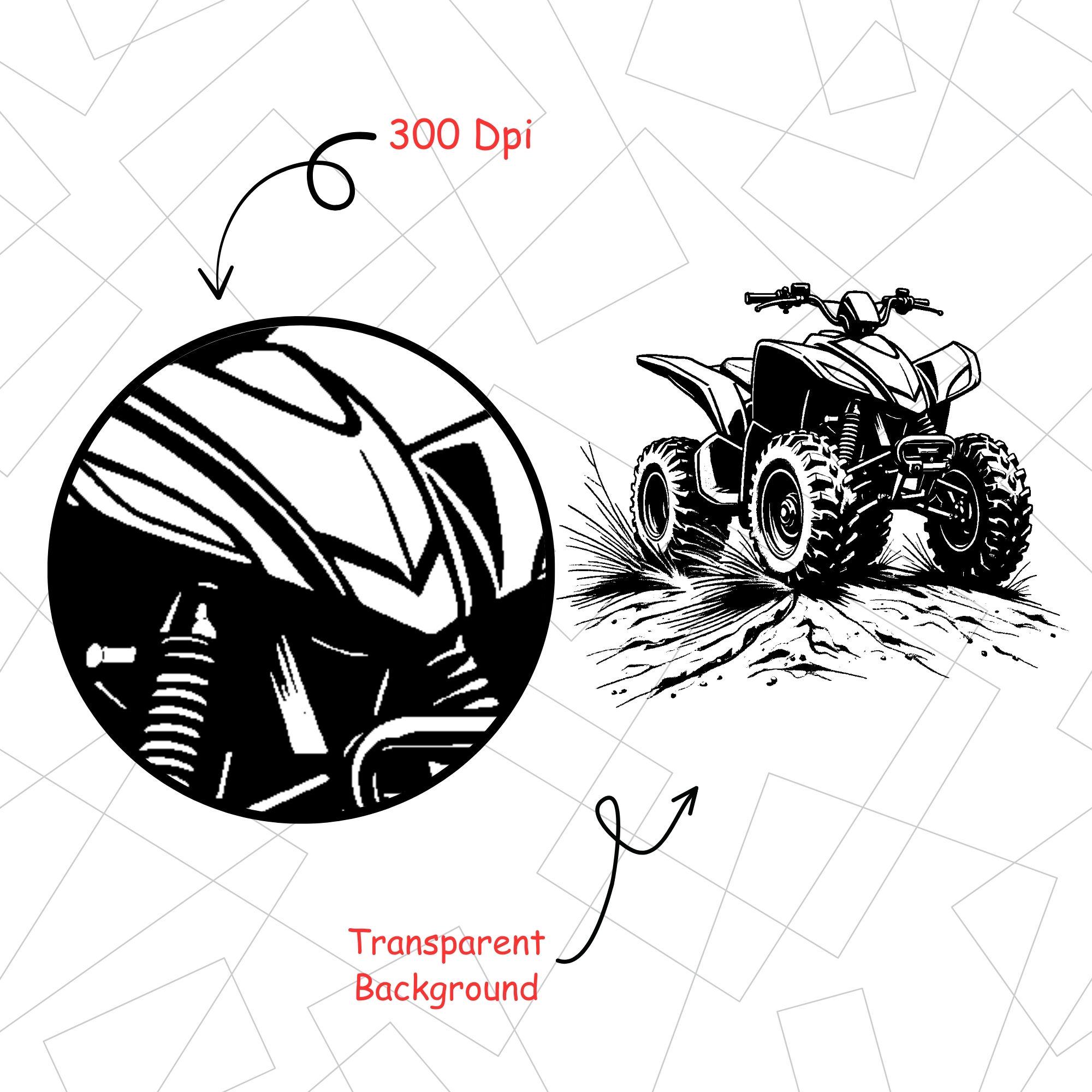 ATV Graphics Sketch Svg Png Pdf & Dxf Bundle for Shirt Design and Vinyl ...