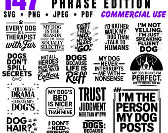 Dog Sarcasm Laser Engrave Files: SVG, PNG, PDF Coaster Bundle (Commercial Use, Instant Download)