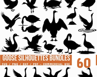 Goose Silhouettes Svg Png Pdf files bundle cricut cut files instant download commercial use
