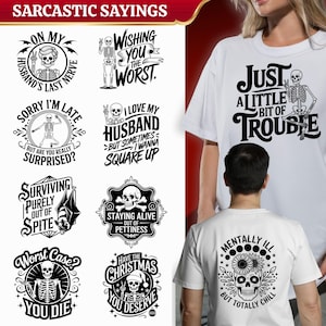 Snarky skull funny sarcasm sayings Svg Png Pdf files bundle cricut cut files | instant download | Commercial use
