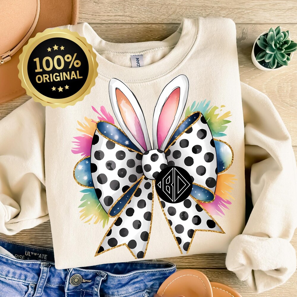 Snorider Design Easter Bunny Coquette Bow Png, Vintage Easter Png, Happy Easter Day Png, Glitter Easter Png, Easter Png, Easter Bunny, Easter Vibes