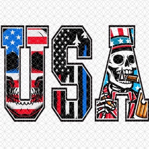 4th of July Png, USA Patriotic American Skull Flag Sublimation , 4th of July sublimation, Freedom, American Dad png, Independence day png