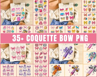 Coquette Bow School Teacher PNG Bundle (Digital Download)