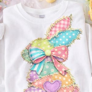 Patchwork Camouflage Bunny PNG, Easter Applique Design, Frayed Fabric Rustic Spring Clipart, Sublimation Printable Download