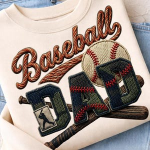 Honkbal vader png, nepgaren lederen patch ontwerp, vintage sport vader shirt afbeelding, vaderdagcadeau, sublimatiebestand honkballiefhebber