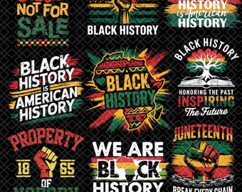 Juneteenth Clipart Bundle, Retro Black History PNG (Digital Download)