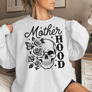 Motherhood PNG Shirt Design, Motherhood Sublimation Designs Downloads, Skull Mama PNG, Mama PNG, Sarcastic Mom, Mom Life,
