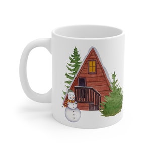 Snowman Coffee Mug Christmas Coffee Mug Holiday Season Coffee Mug Cute Coffee Mug Festive Coffee Mug Christmas Gift Idea Ceramic Mug 11oz
