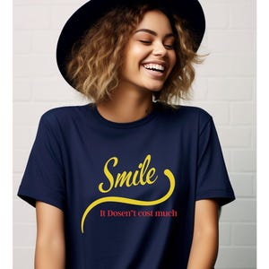Camiseta Smile, camiseta Smile, camiseta Smile amarilla, camiseta Happy, camiseta inspiradora, camiseta Smile Happy, camiseta positiva, camiseta motivacional