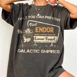 Camiseta de colores cómodos del Parque Nacional Ewok Endor, camiseta retro de Star Wars Forest Camp, camiseta de Disney Hollywood, camiseta de viaje a Disney