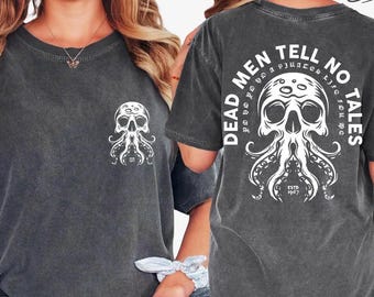 Vintage Pirates Of The Caribbean Dead Men Tell No Tales T-Shirt, Pirates Comfort Colors® Shirt, Retro 90s Pirates Shirt