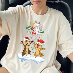 Chip And Dale Christmas Png, Merry And Bright Christmas Png, Chipmunks Christmas Png, Chip Dale Christmas Png, Chip And Dale Couples Png