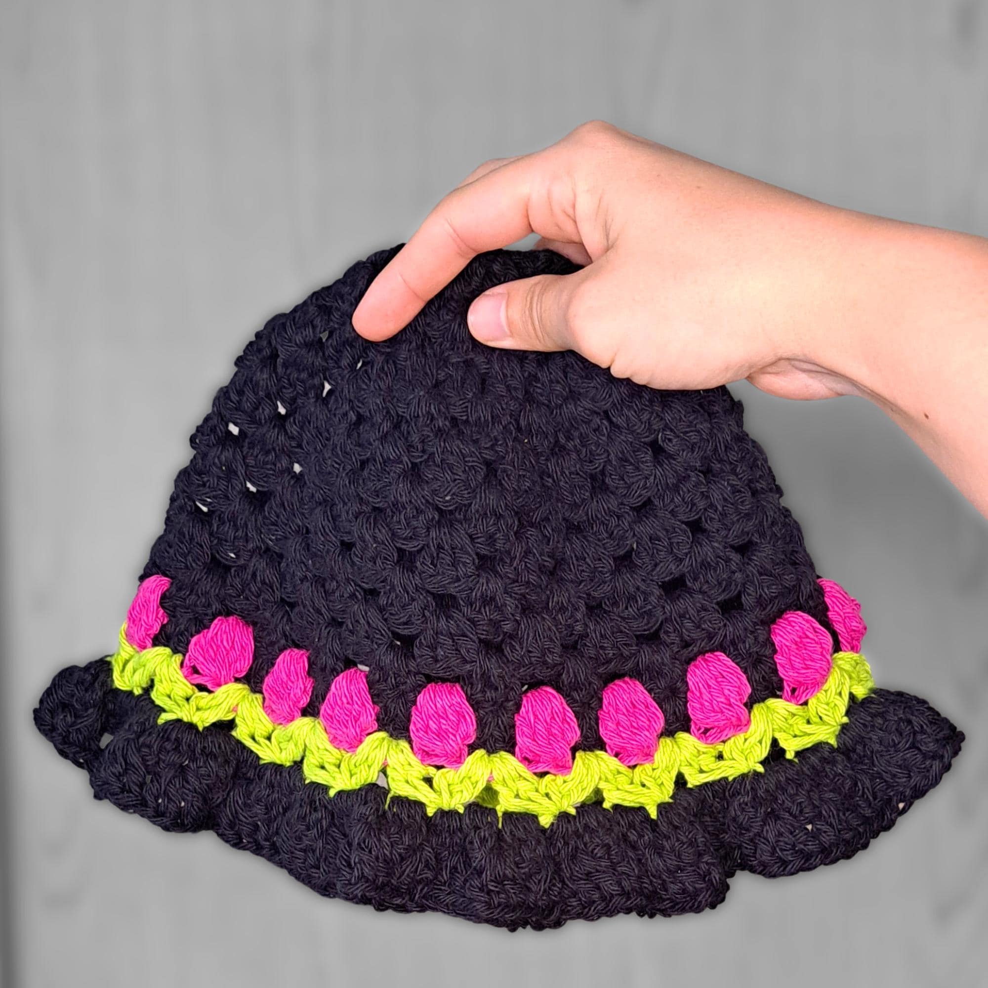 30 Ruffle Bucket Hat Crochet Patterns for Summer, Cottagecore, and Everyday Wear 4 Tulip Trim Ruffle Bucket Hat Crochet Pattern
