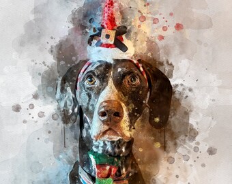 Unique Pet Portrait gift for son pet loss gift, pet illustration gift, Watercolour Pet Drawing, Custom Pet Memorial Gift from Mum/Dad/Friend