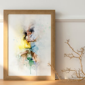 custom portrait from photo, couple portrait from photo, valentines day gift for husband wife, digital portrait gift, best gift for boyfriend