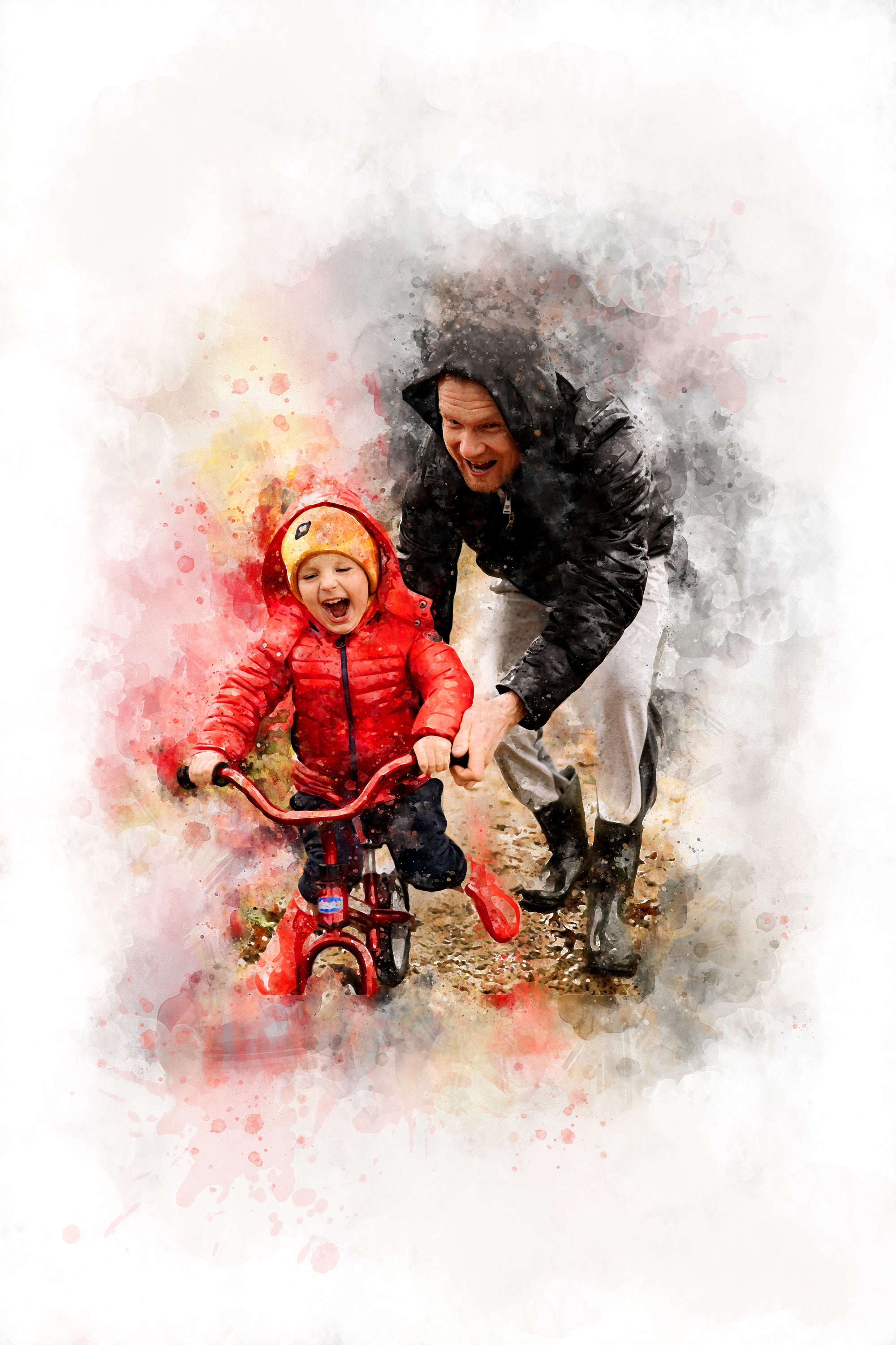 Gift for dad,quick gift for dad,quick gift for dad,gift for grandpa,Portrait from photo,Family photo print,Unique gift  for dad,Digital gift