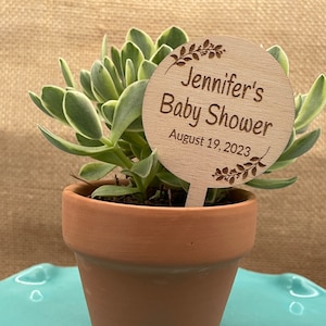 Succulent Tags for Bridal Shower, Wedding Favor Tags, Baby Shower Favors, Plant Favors, Succulent Sticks, Plant Pics, Custom Tags, Event tag