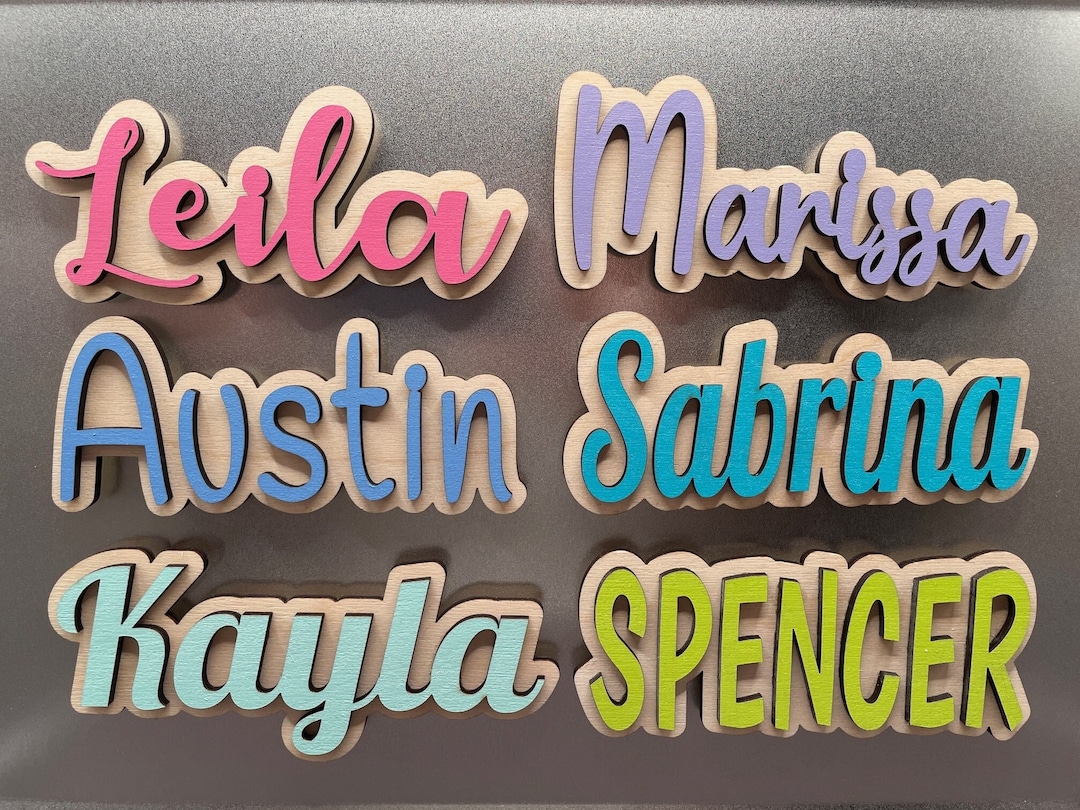 Kids Name Fridge Name Locker Custom Fridge 3D Laser Cut, Office