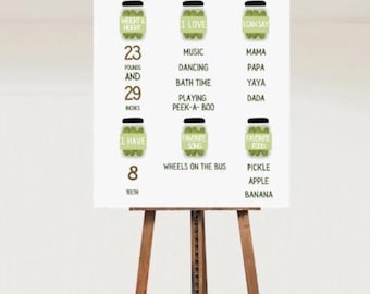 Turning One is a Big Dill Milestone-poster, ontwerp augurkpot, eerste verjaardag (digitale download)