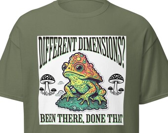 Psychedelic Frog Unisex T-Shirt with toad shirt for stoner gift with Frog Gift cottagecore shirt of toad Mushroom shirt Cottagecore Froggy