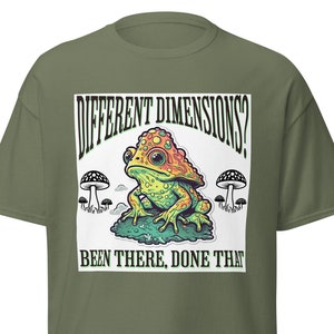 Psychedelic Frog Unisex T-Shirt with toad shirt for stoner gift with Frog Gift cottagecore shirt of toad Mushroom shirt Cottagecore Froggy