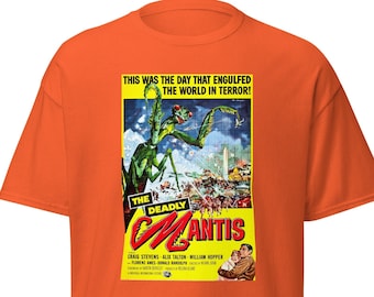 Deadly Mantis Movie Poster T-Shirt, Vintage Halloween Tee