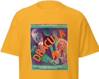 Camiseta vintage con póster de la película Drácula, película de terror clásica